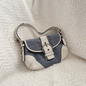 Vintage Coach Blue & White SoHo Mini Bag